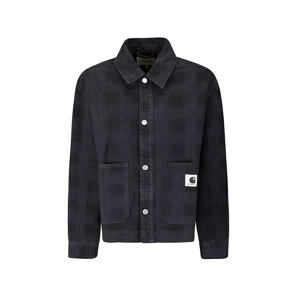 鉄道車両ハート型 レディース 上衣＆上衣 アウター W everson square pattern shirt jacket Black コート・ジャケット-レディースファッション