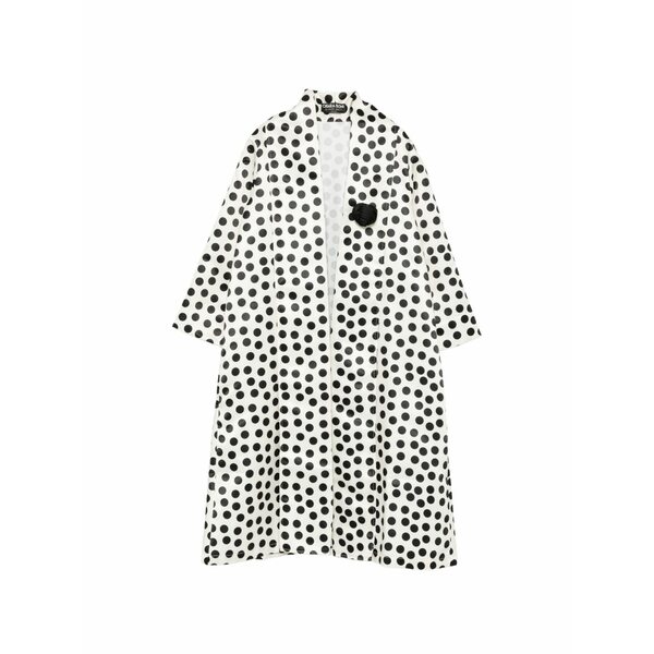 チアラ・ボニ・プティ・ローブ レディース 厚地の外套 アウター Polka-dot oversize coat White