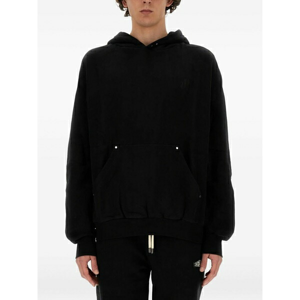 ムーティ メンズ パーカー・スウェットシャツ アウター Cotton hoodie Black