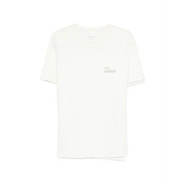 アーペーセー メンズ プルオーバー トップス Text print t-shirt White