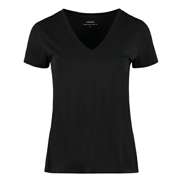 ヴィンス レディース プルオーバー トップス V-neck t-shirt Black