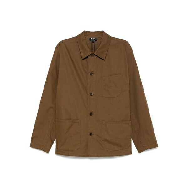 アーペーセー メンズ ジャケット＆ブルゾン アウター Cotton jacket Brown｜asty