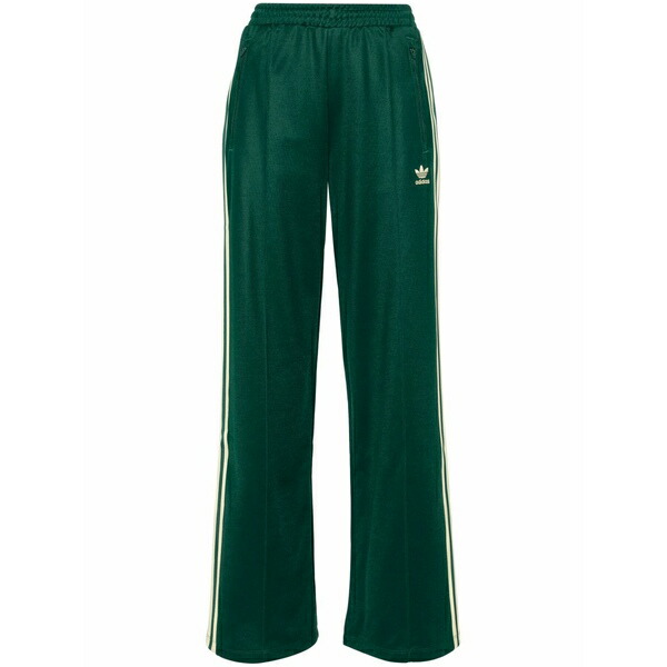 アディダス レディース カジュアルパンツ ボトムス 3-stripes wide-leg trousers Green