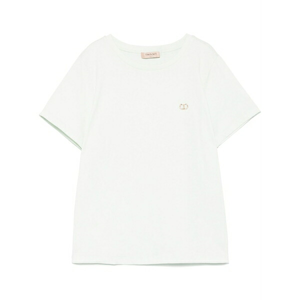 ツインセット レディース Tシャツ トップス Logo-plaque t-shirt Green