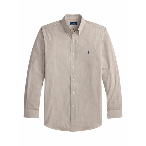 ラルフローレン メンズ シャツ トップス Long-sleeve striped shirt Brown|asty