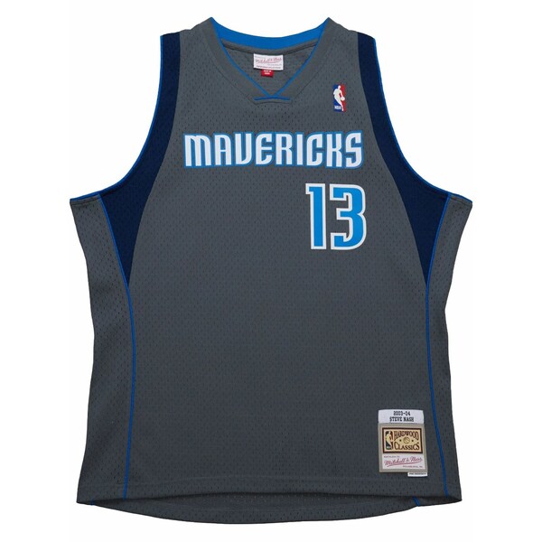 ミッチェル\u0026ネス メンズ ティーシャツ トップス 2003/04 steve nash dallas mavericks authentic jersey Grey メンズファッション-トップス