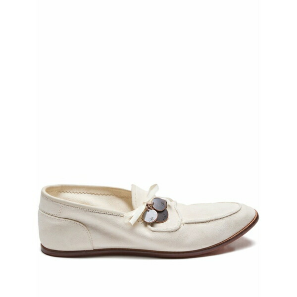 スイコック メンズ スリッポン・ローファー シューズ Coin-embellished loafers White