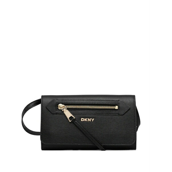 ダナ キャラン ニューヨーク州 レディース ショルダーバッグ 御徒面子 Zip-pocket cross body bag Black