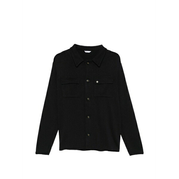 マニュエル リッツ メンズ ジャケット＆ブルゾン アウター Logo-pin overshirt Black｜asty