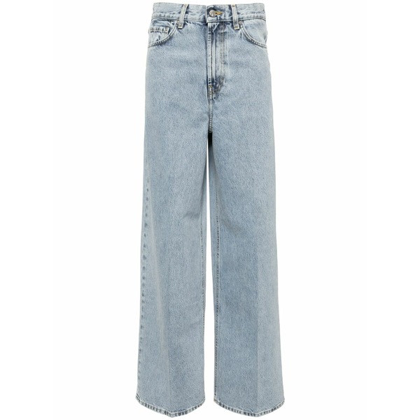 トーテム レディース デニムパンツ ボトムス High-rise wide-leg jeans Blue|asty