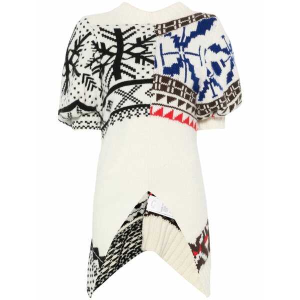 サカイ レディース 編み物\u0026スウェーター アウター Jacquard-pattern sweater White