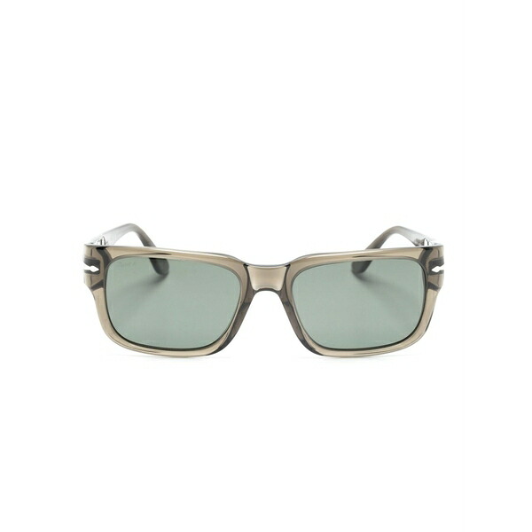 ペルソル メンズ サングラス・アイウェア アクセサリー Po3315s rectangle-frame sunglasses Grey｜asty