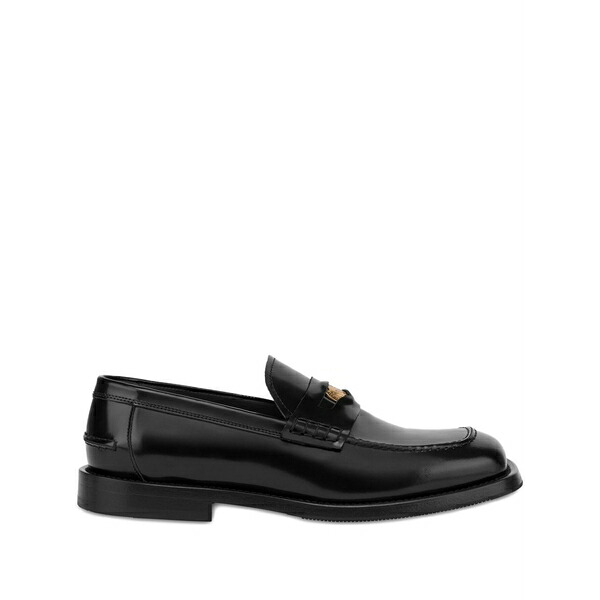 モスキーノ レディース スリッポン・ローファー シューズ Leather loafers Black