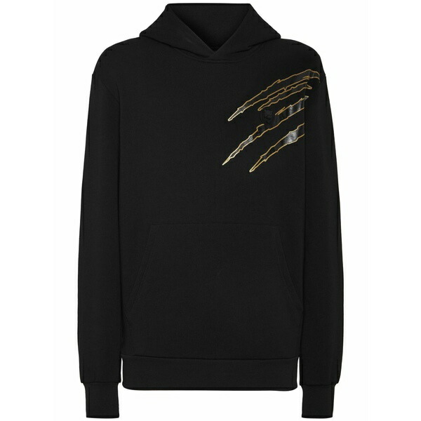 プレインスポーツ メンズ パーカー・スウェットシャツ アウター Graphic-print hoodie Black