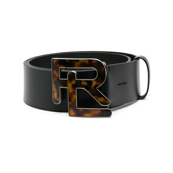 ラルフローレン レディース 三尺帯 添え物 Logo-buckle leather belt Black