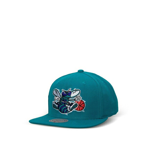 ミッチェル&ネス メンズ 帽子 アクセサリー Charlotte hornets snapback cap Blue|asty