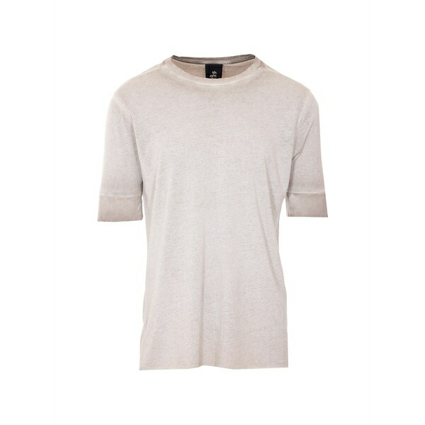トム・クロム メンズ Tシャツ トップス Crewneck distressed t-shirt Neutrals|asty