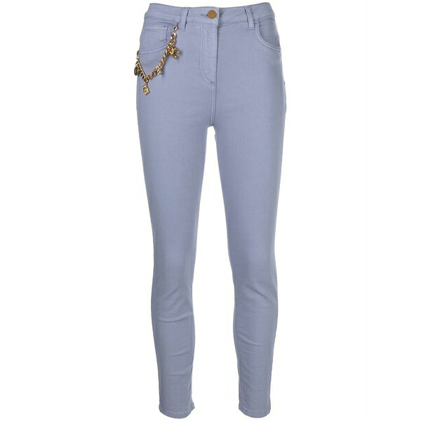 エリザベスフランキ レディース デニムパンツ ボトムス Charm-detail denim jeans Blue|asty