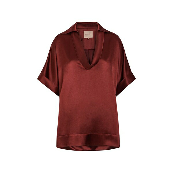 ロクサンダ レディース シャツ トップス Enira satin-finish blouse Red｜asty