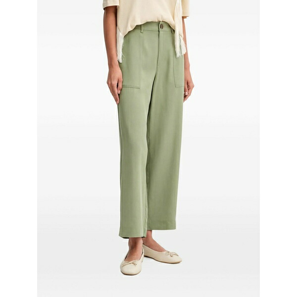 ベネトン レディース カジュアルパンツ ボトムス Button straight trousers Green｜asty