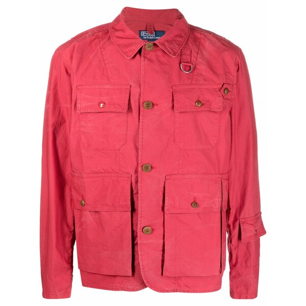 ラルフローレン メンズ ジャケット&ブルゾン アウター Utility-pockets field jacket Red|asty
