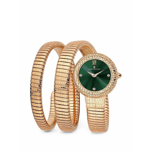 クリスチャンバンサント レディース 腕時計 アクセサリー Naga 28mm watch Green|asty