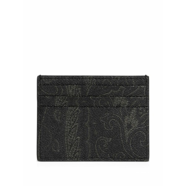 エトロ メンズ 財布 アクセサリー Arnica card holder with leather insert Black｜asty
