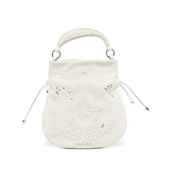 オルチアーニ レディース トートバッグ バッグ Appliqu&pound; drawstring tote bag Neutrals｜asty