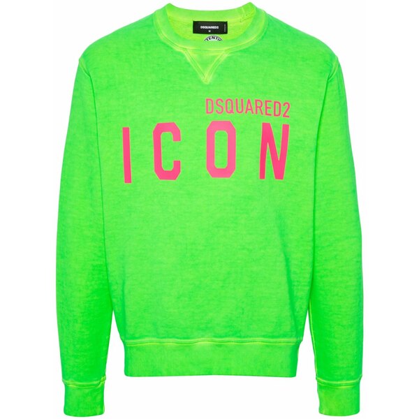 ディースクエアード メンズ パーカー・スウェットシャツ アウター Logo-print cotton sweatshirt Green｜asty 97,790円