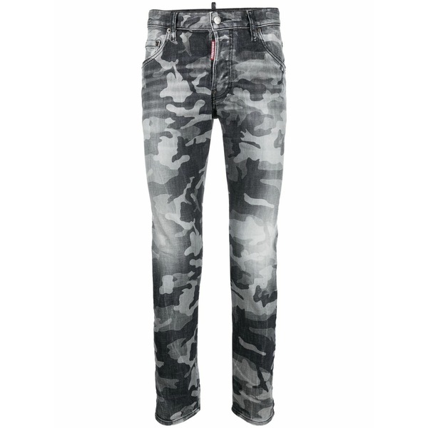 ディースクエアード メンズ デニムパンツ ボトムス Camouflage-print bootcut jeans Grey|asty