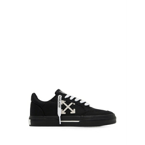 オフホワイト レディース スニーカー シューズ Vulcanized low sneakers Black｜asty