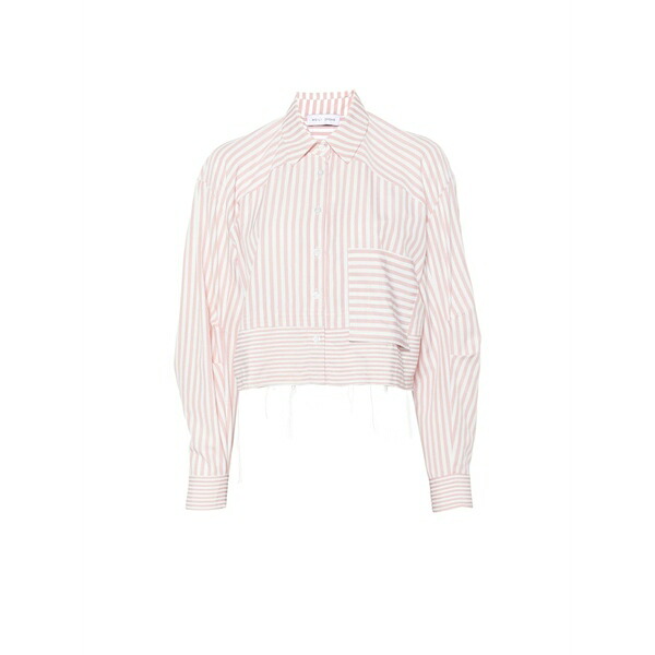 ウェイリーゼン レディース シャツ トップス Striped cropped shirt Pink｜asty 33,670円