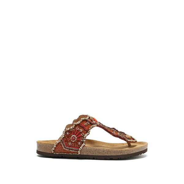 マリパルミ レディース サンダル シューズ Sunset paisley infrabijoux&cent; bead-embellished sandals Orange｜asty
