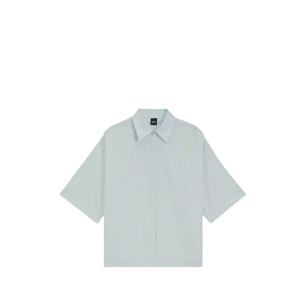 ボス レディース シャツ トップス Short-sleeve shirt Blue|asty