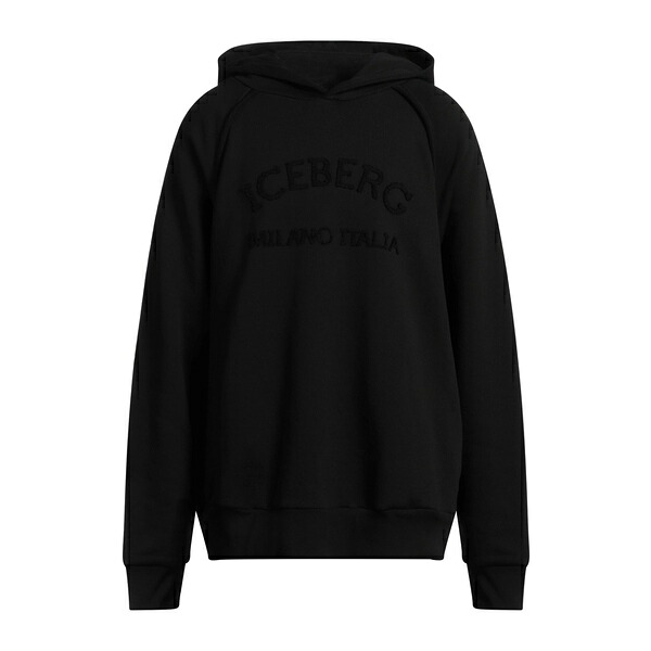 【送料無料】 アイスバーグ メンズ パーカー・スウェットシャツ アウター Sweatshirts Black