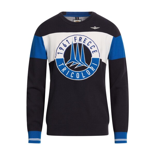 【貨物輸送無料】 アエロナウティカ ミリターレ メンズ 編み物\u0026スウェーター アウター Sweaters Blue