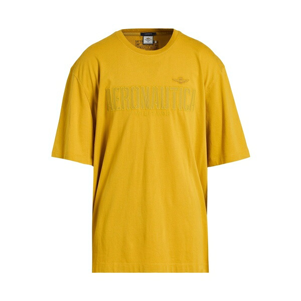 【貨物輸送無料】 アエロナウティカ ミリターレ メンズ プルオーバー トップス T-shirts Yellow