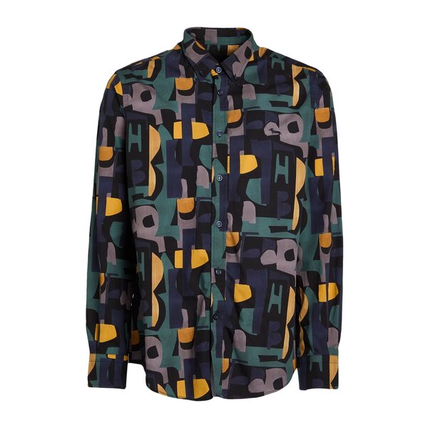 【送料無料】 ハーモント & ブレイン メンズ シャツ トップス Shirts Blue