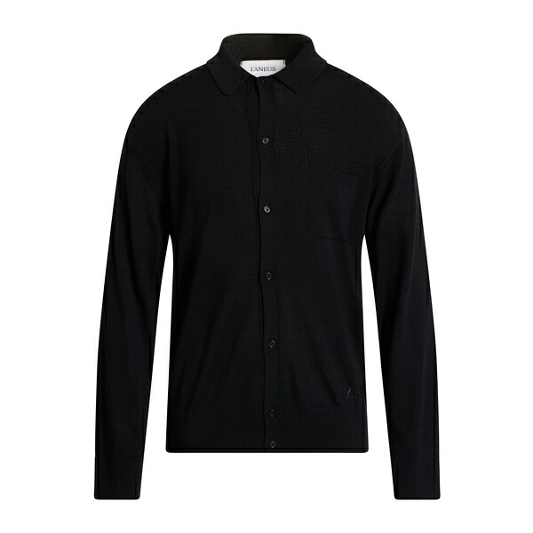 【送料無料】 ラネウス メンズ カーディガン アウター Cardigans Black|asty