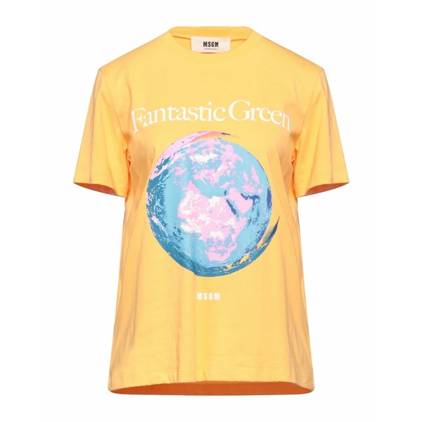 エムエスジイエム Tシャツ トップス レディース T-shirts Light yellow