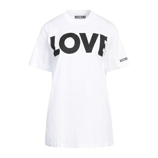 【送料無料】 モスキーノ レディース Tシャツ トップス T-shirts White