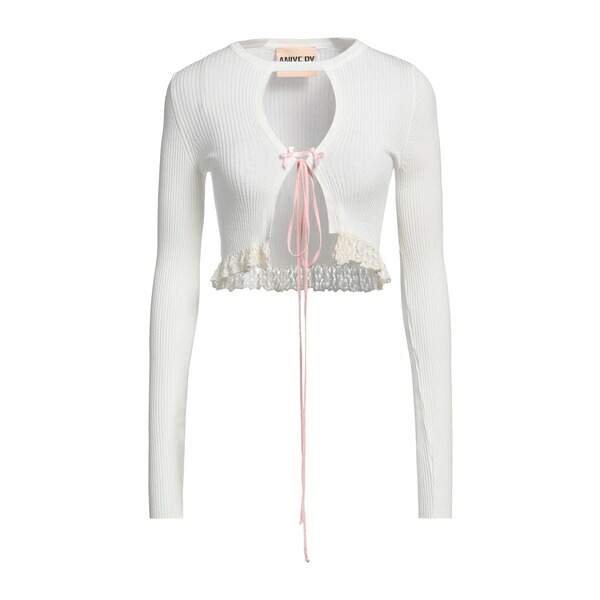【送料無料】 アニエバイ レディース カーディガン アウター Cardigans White