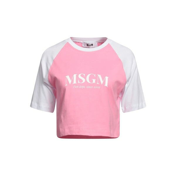 【送料無料】 エムエスジイエム レディース Tシャツ トップス T-shirts Pink