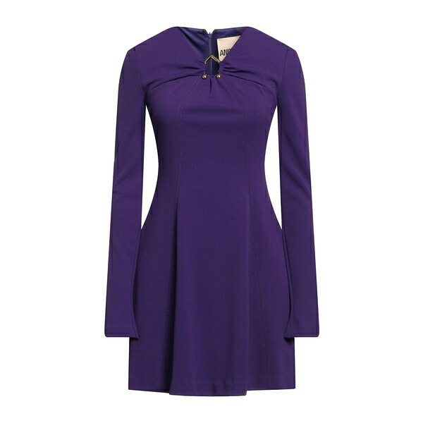 【送料無料】 アニエバイ レディース ワンピース トップス Mini dresses Purple