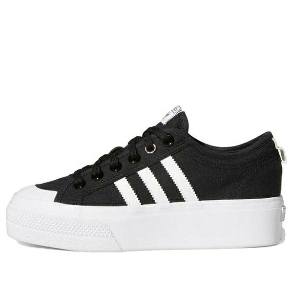adidas アディダス レディース スニーカー Core Black/Footwear White/Footwear White 【(WMNS) adidas Nizza Platform \u0027Black\u0027 FV5321】  大いさ US_5.5(22.5珊) スニーカー-レディース靴