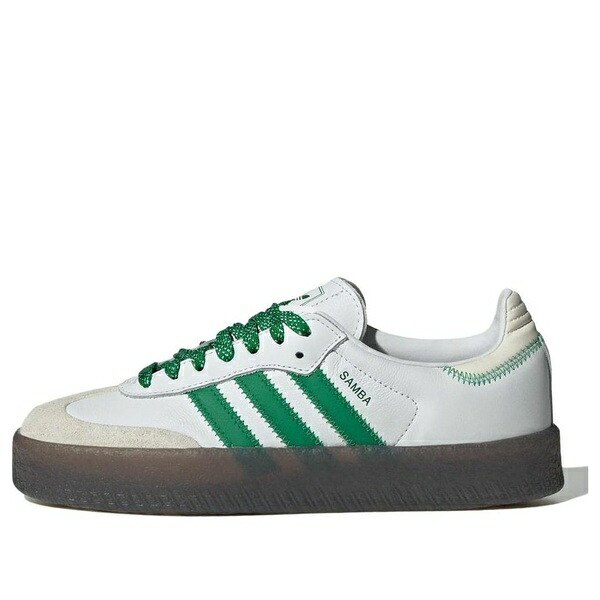 adidas アディダス レディース スニーカー Cloud White/Green/Off White 【(WMNS) adidas Sambae \u0027Cloud White Green\u0027 IE9105】  大きさ US_8(25.0糎)