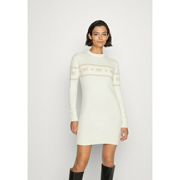 国内送料無料 シアラフェラーニ レディース ワンピース トップス MAXILOGO DRESS Jumper dress bianco 