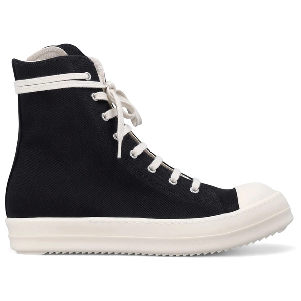 Rick Owens リックオウエンス メンズ スニーカー  【Rick Owens DRKSHDW Scarpe Denim Sneaks Black Milk】  サイズ US_11(29.0cm) Black/Milk/Milk