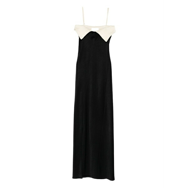 ナヌーシュカ レディース ワンピース トップス Folded-neckline maxi dress Black｜asty 101,900円