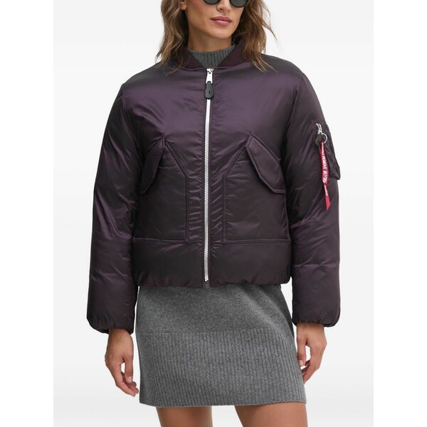 アルファインダストリーズ レディース 上衣＆上衣 アウター Ma-1 zip pocket bomber jacket Purple